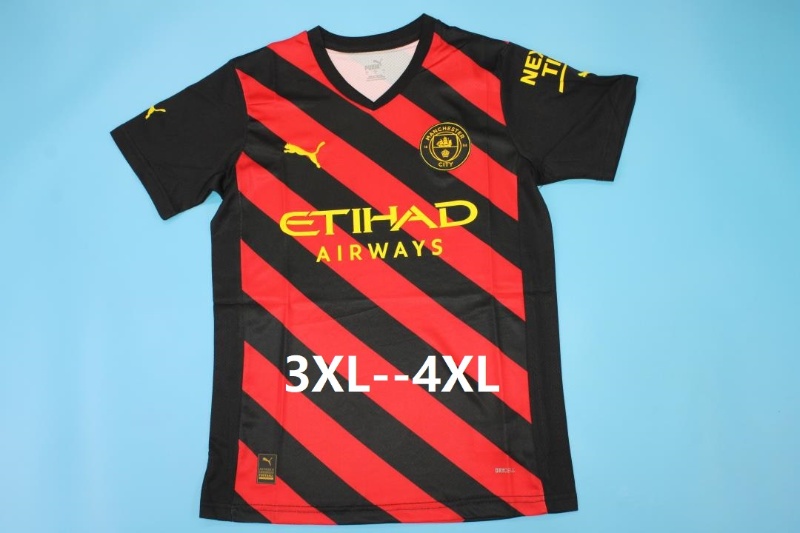 Thailand Quality(AAA) 22/23 Manchester City Away Soccer Jersey(Big Size)