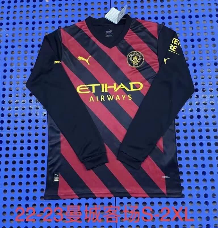 Thailand Quality(AAA) 22/23 Manchester City Away Long Slevee Soccer Jersey