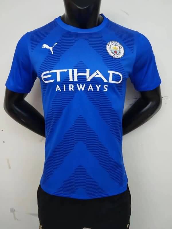 Thailand Quality(AAA) 22/23 Manchester City Goalkeeper Blue Soccer Jersey(Player)
