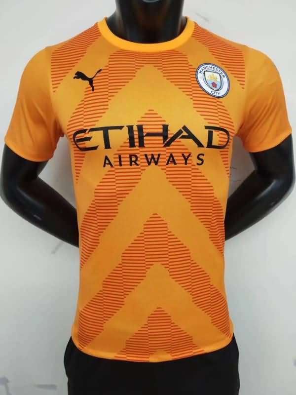 Thailand Quality(AAA) 22/23 Manchester City Goalkeeper Orange Soccer Jersey(Player)