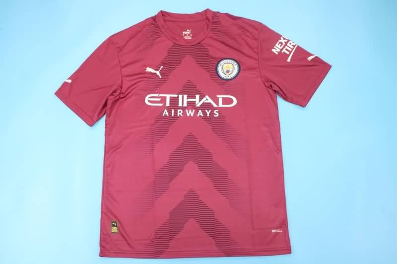 Thailand Quality(AAA) 22/23 Manchester City Goalkeeper Red Soccer Jersey