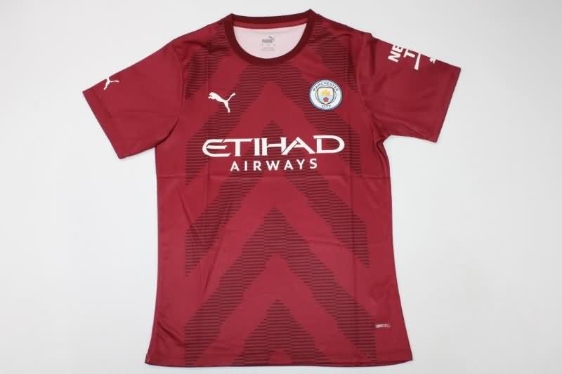 Thailand Quality(AAA) 22/23 Manchester City Goalkeeper Red Soccer Jersey(Player)
