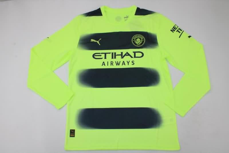 Thailand Quality(AAA) 22/23 Manchester City Third Long Slevee Soccer Jersey