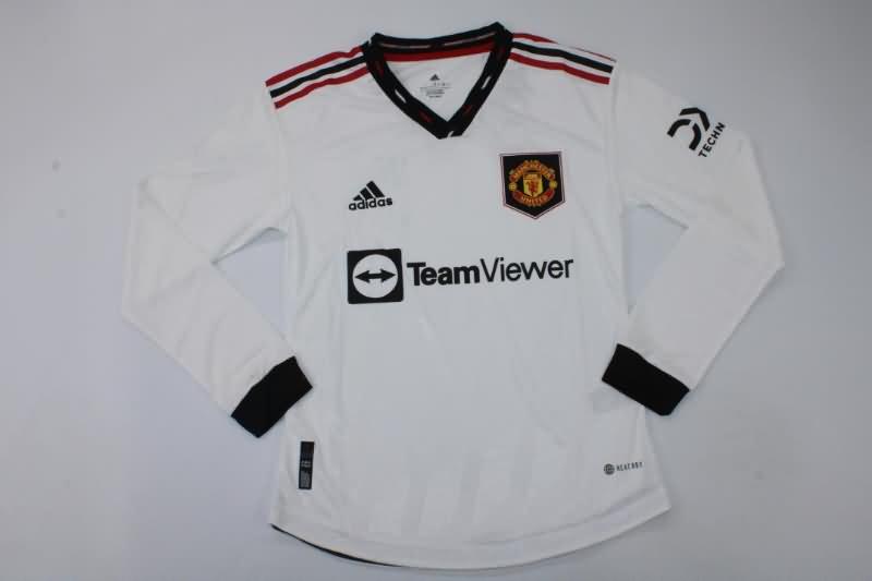 Thailand Quality(AAA) 22/23 Manchester United Away Long Sleeve Soccer Jersey(Player)