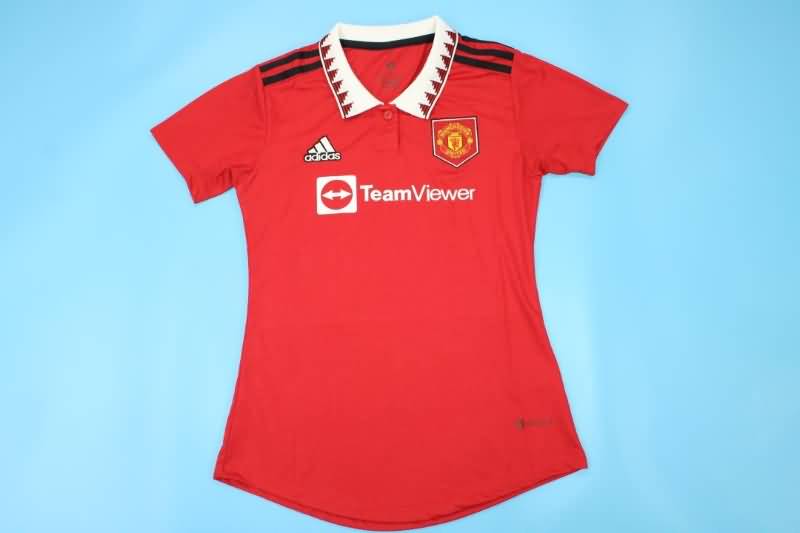Thailand Quality(AAA) 22/23 Manchester United Home Women Soccer Jersey