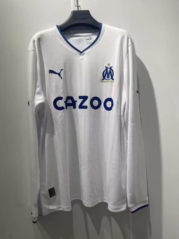 Thailand Quality(AAA) 22/23 Marseilles Home Long Sleeve Soccer Jersey