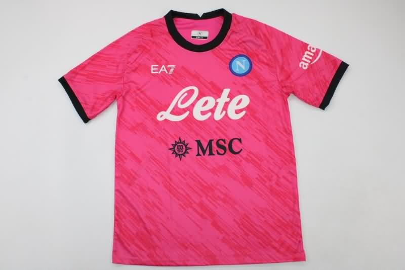 Thailand Quality(AAA) 22/23 Napoli Goalkeeper Pink Soccer Jersey