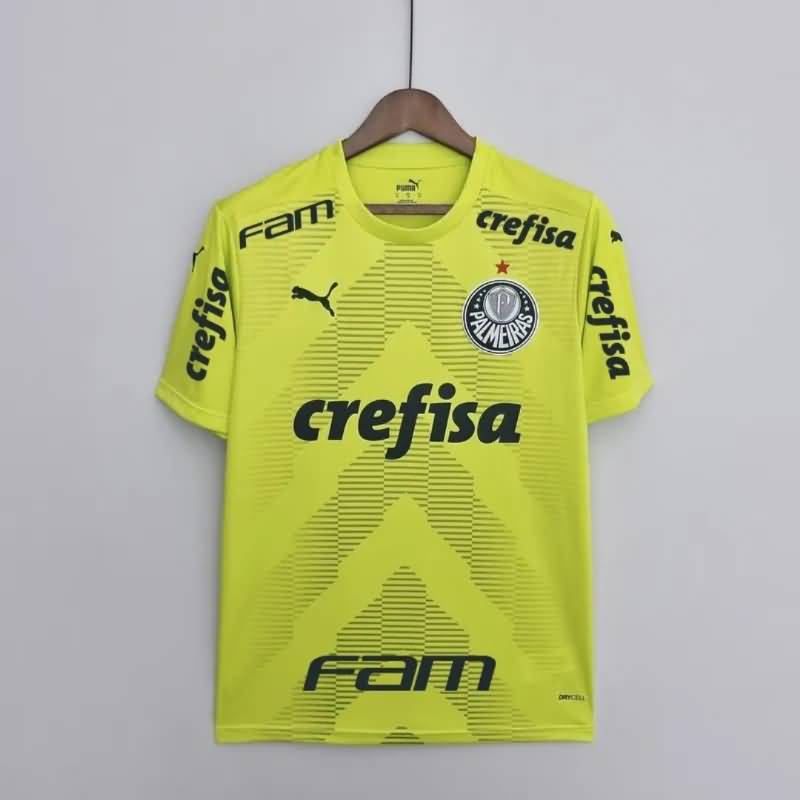 Thailand Quality(AAA) 2022 Palmeiras Goalkeeper Green Sponsor Soccer Jersey