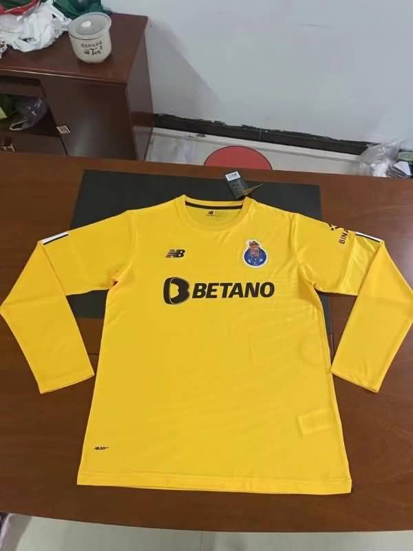 Thailand Quality(AAA) 22/23 Porto Goalkeeper Yellow Long Slevee Soccer Jersey