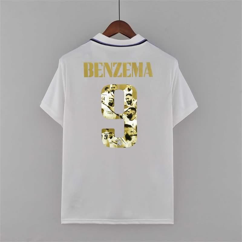Thailand Quality(AAA) 22/23 Real Madrid Home Benzema Soccer Jersey