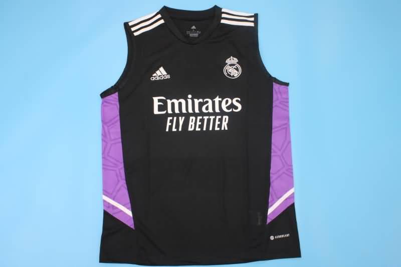 Thailand Quality(AAA) 22/23 Real Madrid Black Vest Soccer Jersey