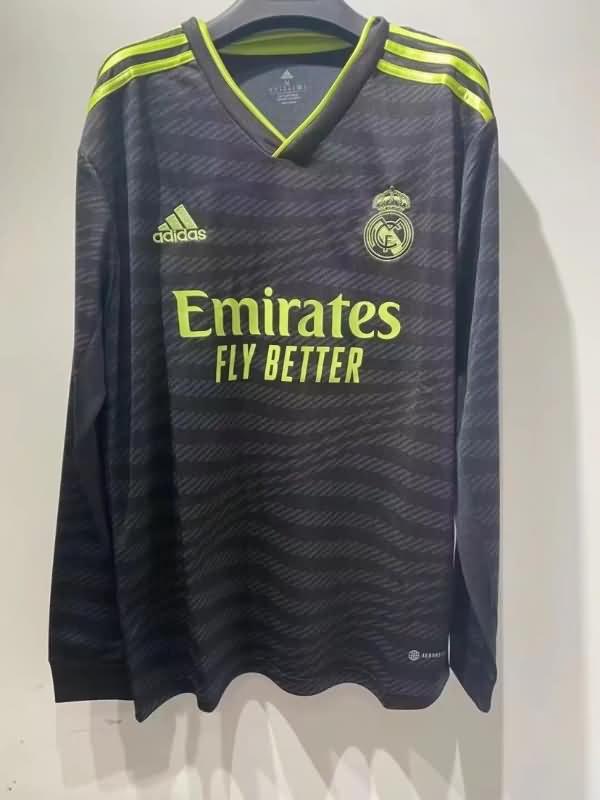 Thailand Quality(AAA) 22/23 Real Madrid Third Long Soccer Jersey