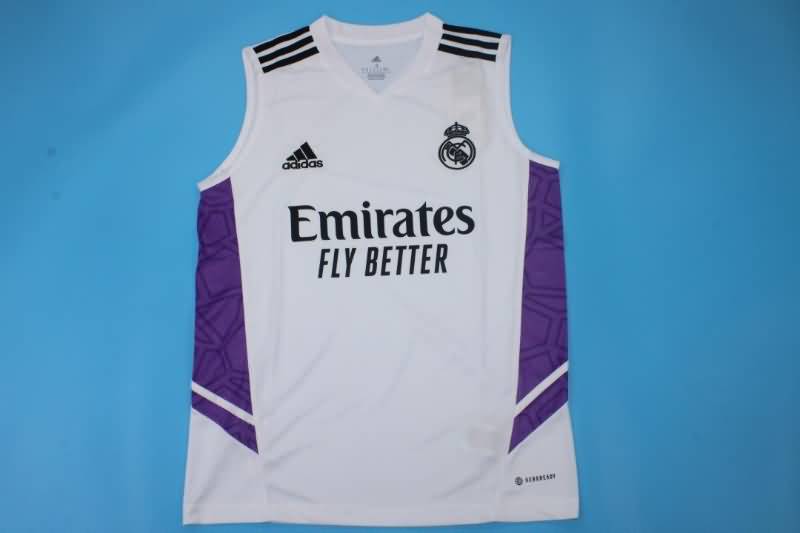 Thailand Quality(AAA) 22/23 Real Madrid White Vest Soccer Jersey