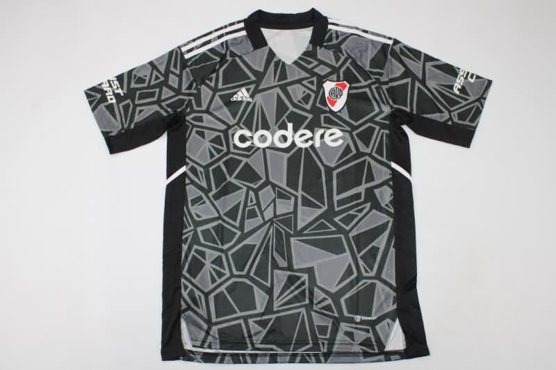 Thailand Quality(AAA) 2022 River Plate Goalkeeper Black Soccer Jersey