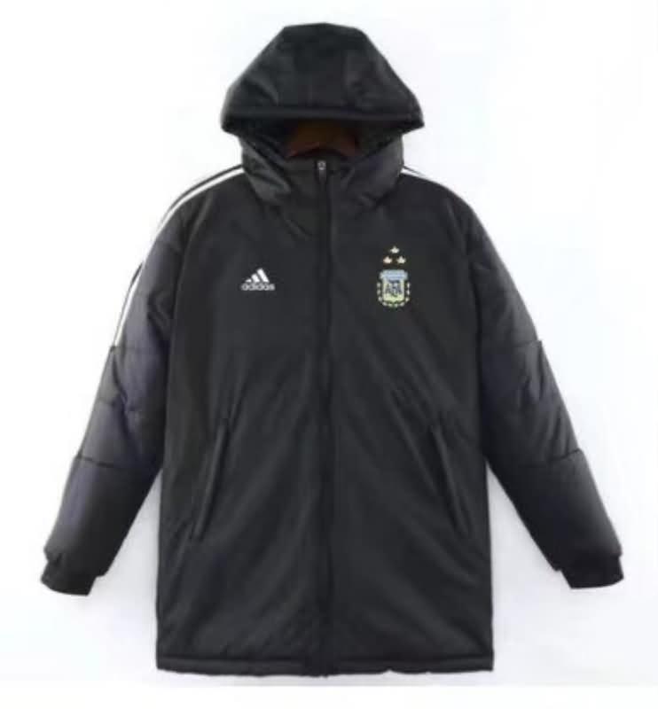 Thailand Quality(AAA) 22/23 Argentina Black Soccer Cotton Coat 02