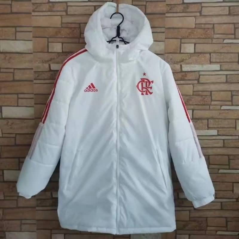 Thailand Quality(AAA) 2022 Flamengo White Soccer Cotton Coat