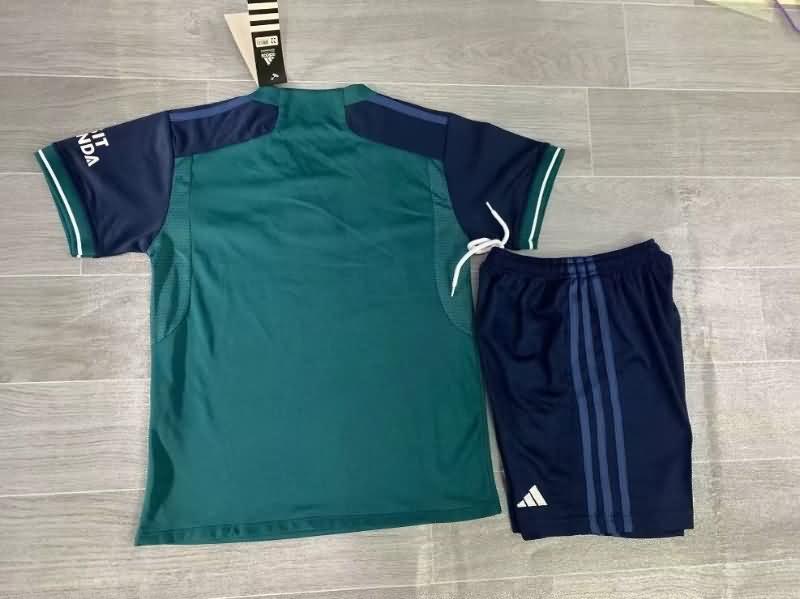 23/24 Arsenal Third Kids Soccer Jersey And Shorts Leaked
