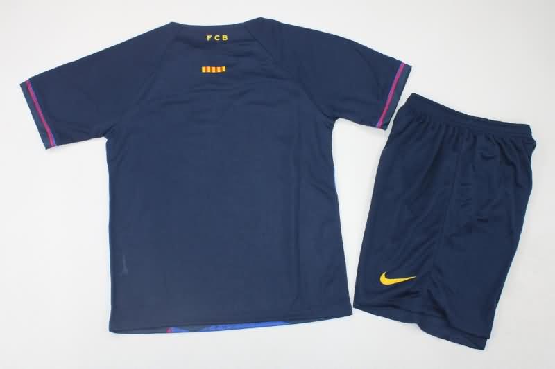 23/24 Barcelona Training Kids Soccer Jersey And Shorts