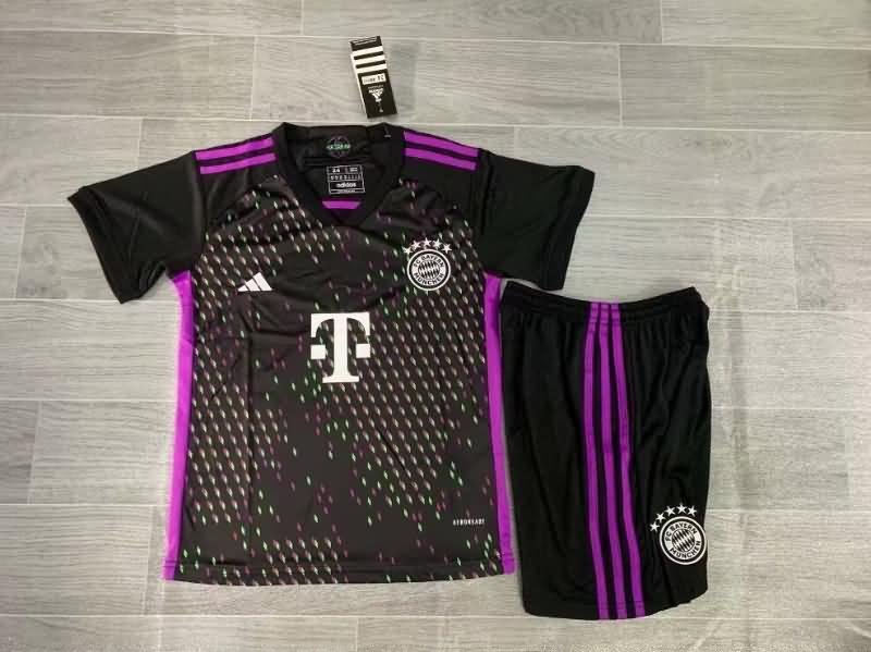 23/24 Bayern Munich Away Kids Soccer Jersey And Shorts