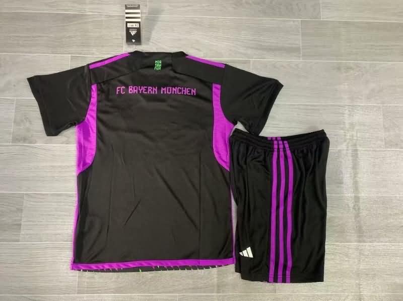 23/24 Bayern Munich Away Kids Soccer Jersey And Shorts