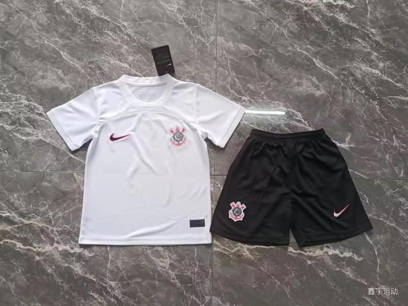 2023 Corinthians Home Kids Soccer Jersey And Shorts