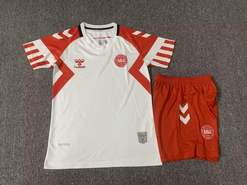 2023 Denmark Away Kids Soccer Jersey And Shorts