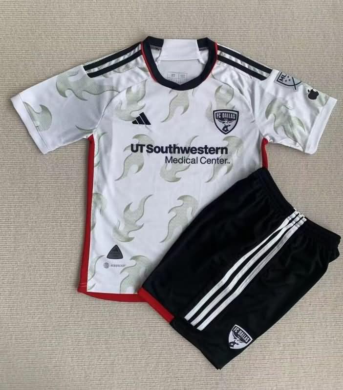 2023 FC Dallas Away Kids Soccer Jersey And Shorts