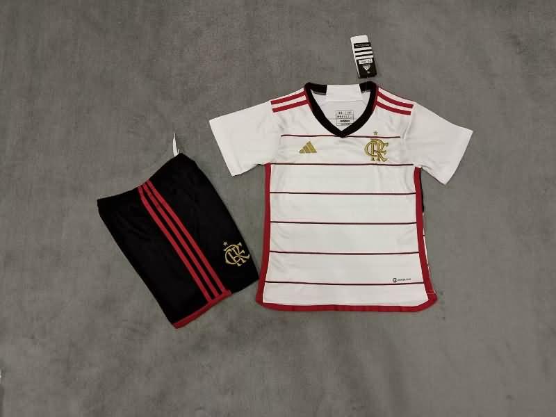 2023 Flamengo Away Kids Soccer Jersey And Shorts