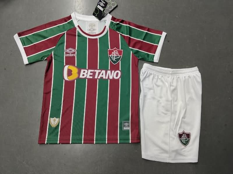 2023 Fluminense Home Kids Soccer Jersey And Shorts