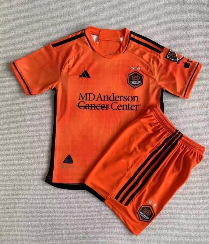 2023 Houston Dynamo Home Kids Soccer Jersey And Shorts