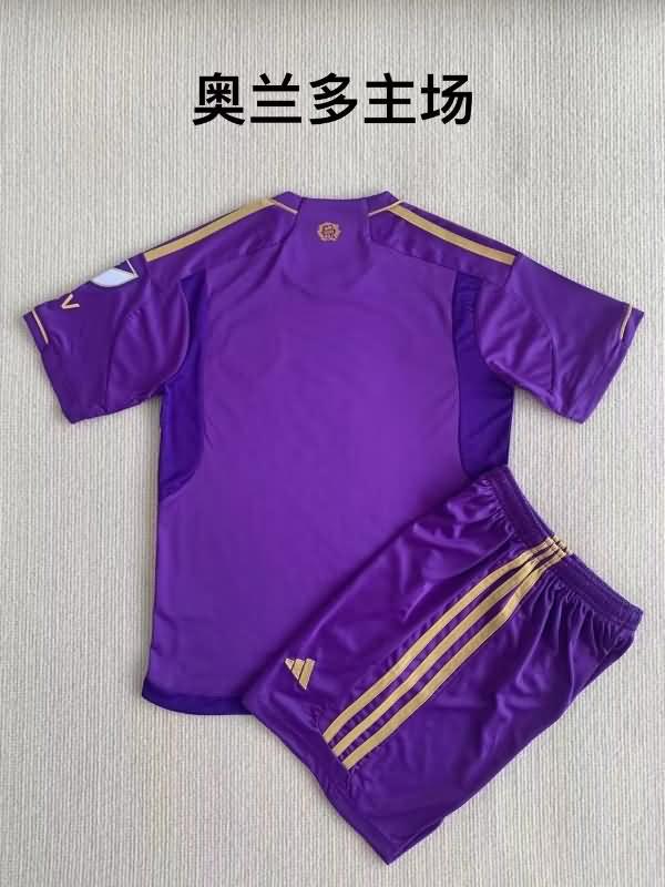 2023 Orlando City Home Kids Soccer Jersey And Shorts