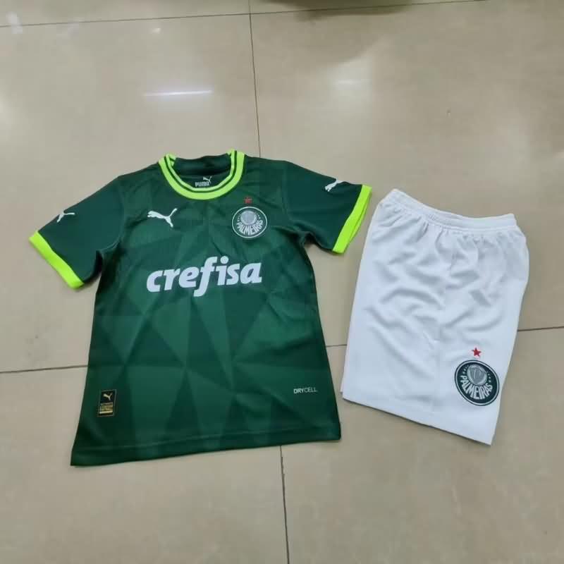 2023 Palmeiras Home Kids Soccer Jersey And Shorts