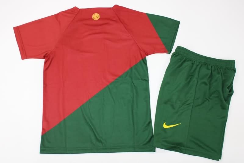2022 Portugal Home Kids Jersey And Shorts