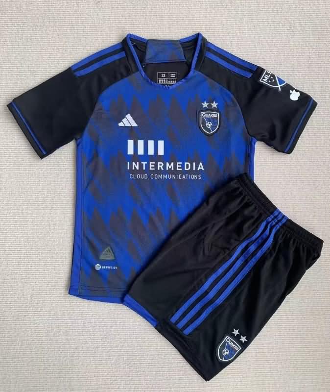 2023 San Jose Earthquakes Home Kids Soccer Jersey And Shorts