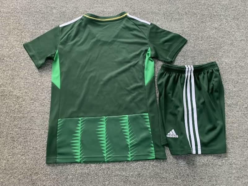 2023 Saudi Arabia Away Kids Soccer Jersey And Shorts
