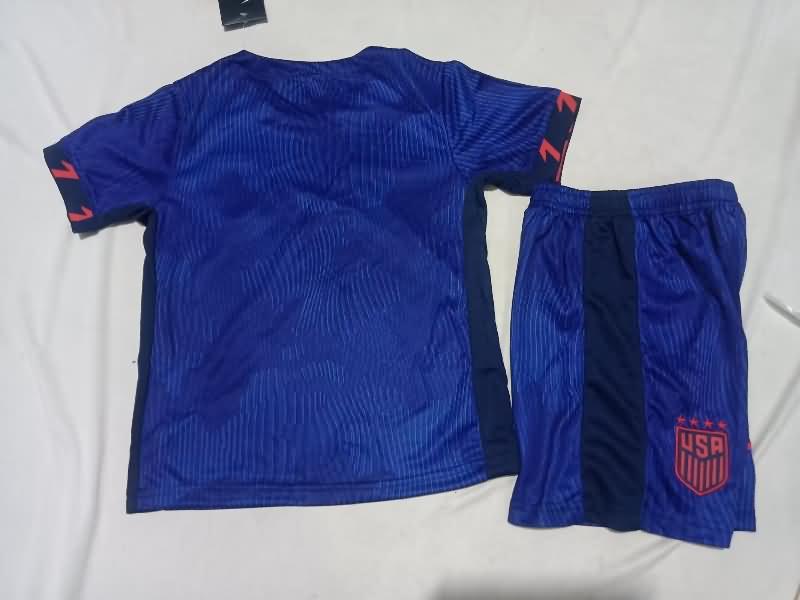 2023 USA Away Kids Soccer Jersey And Shorts