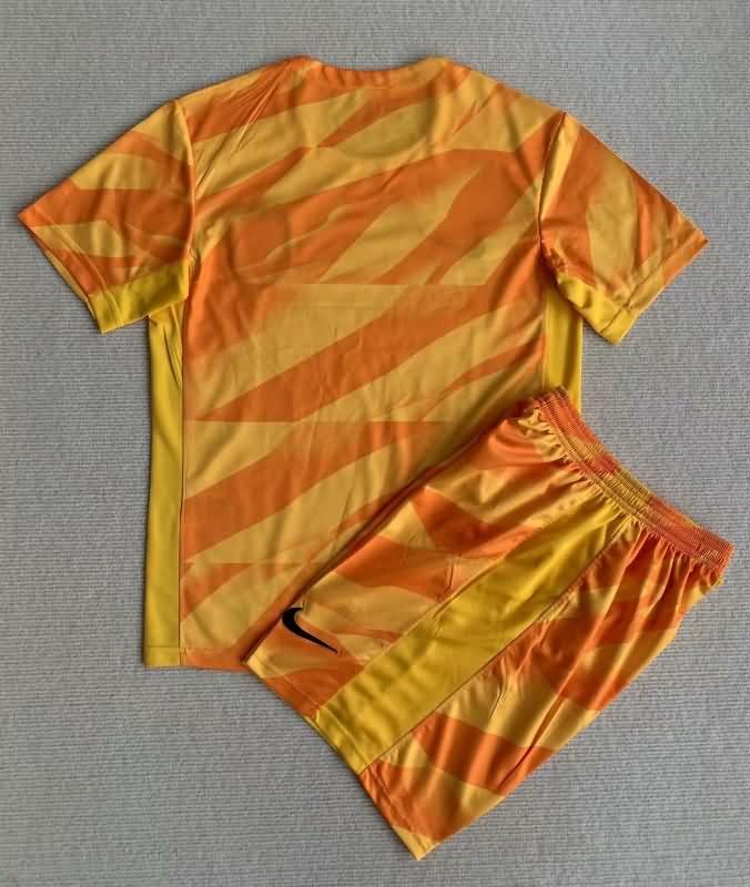 2023 USA Goalkeeper Yellow Kids Soccer Jersey And Shorts