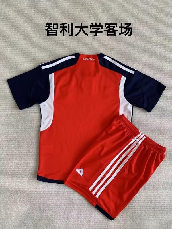 2023 Universidad Chile Away Kids Soccer Jersey And Shorts
