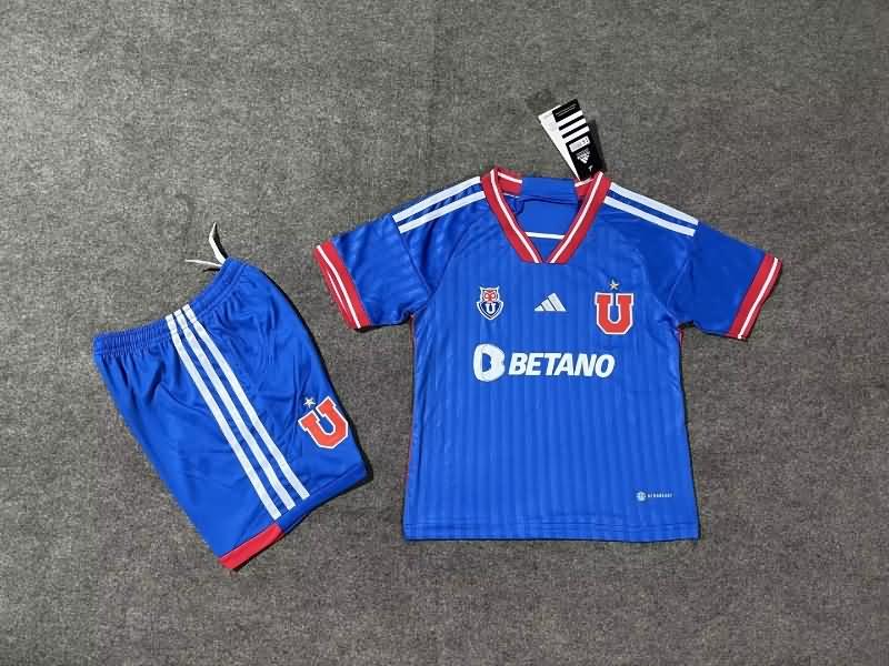 2023 Universidad Chile Home Kids Soccer Jersey And Shorts