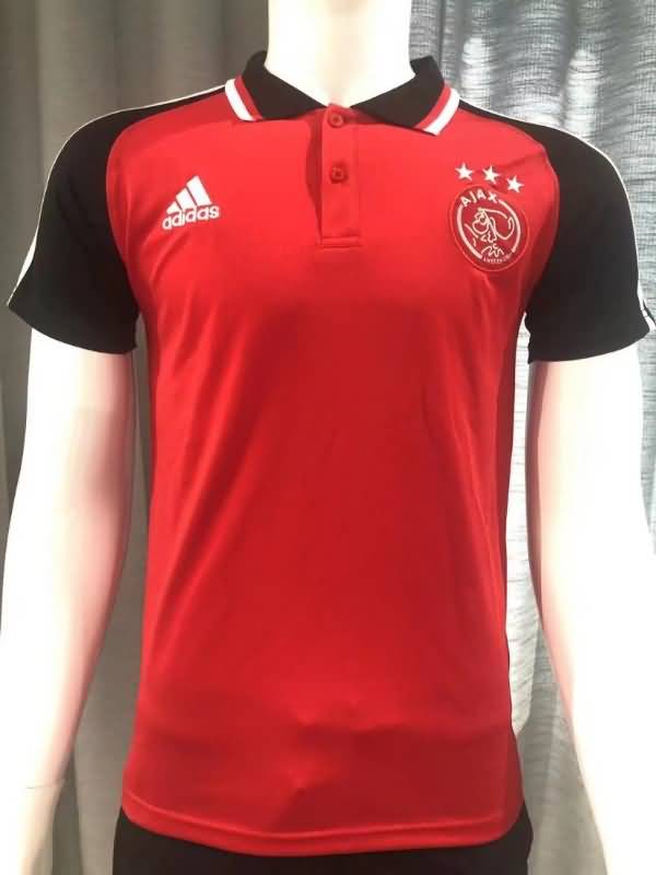 Thailand Quality(AAA) 22/23 Ajax Red Polo Soccer T-Shirt