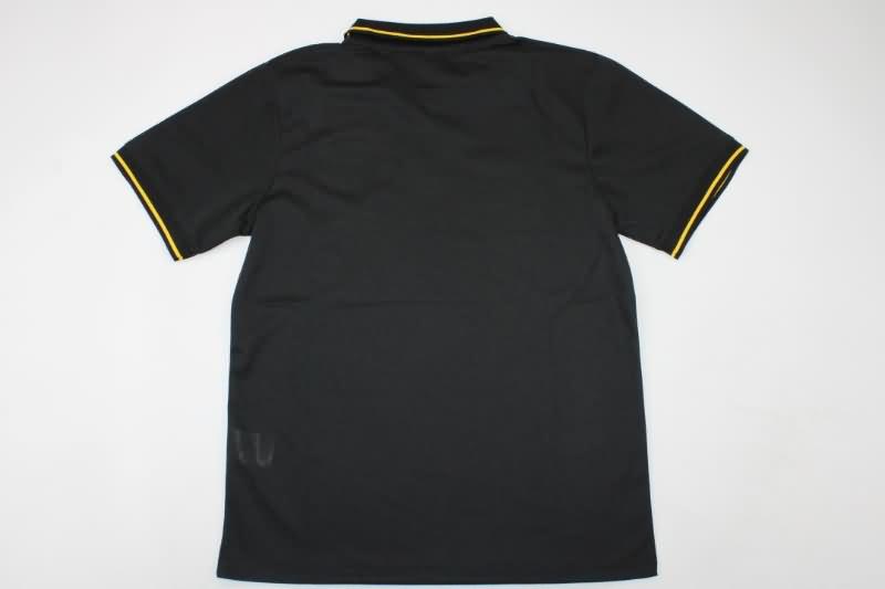 Thailand Quality(AAA) 2022 Brazil Black Polo Soccer T-Shirt 02