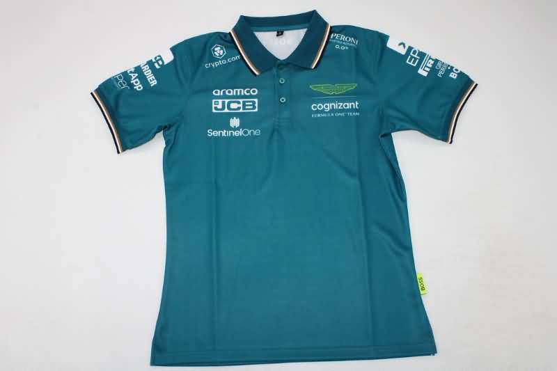 Thailand Quality(AAA) 2023 Aston Martin Green Polo Soccer T-Shirt