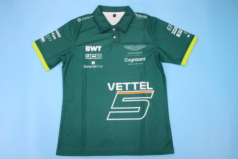 Thailand Quality(AAA) 2022 Aston Martin Green Polo Soccer T-Shirt