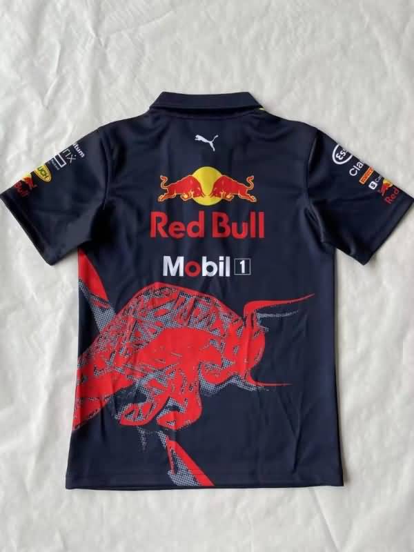 Thailand Quality(AAA) 2022 Red Bull Dark Blue Polo Soccer T-Shirt 03