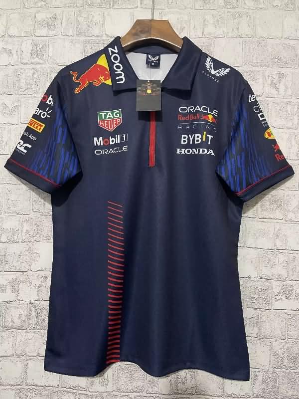 Thailand Quality(AAA) 2022 Red Bull Dark Blue Polo Soccer T-Shirt 06