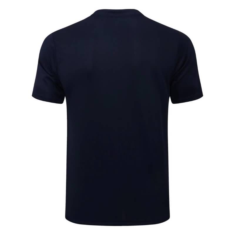 Thailand Quality(AAA) 2022 Italy Dark Blue Polo Soccer T-Shirt 02