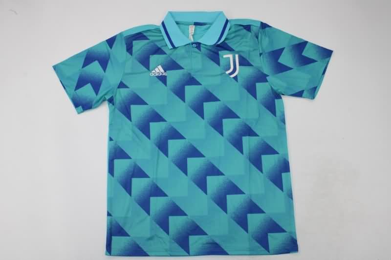 Thailand Quality(AAA) 22/23 Juventus Blue Polo Soccer T-Shirt