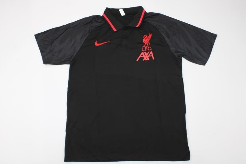 Thailand Quality(AAA) 22/23 Liverpool Black Polo Soccer T-Shirt
