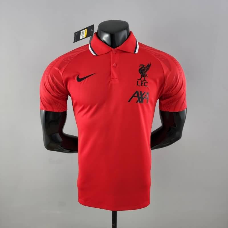Thailand Quality(AAA) 22/23 Liverpool Red Polo Soccer T-Shirt