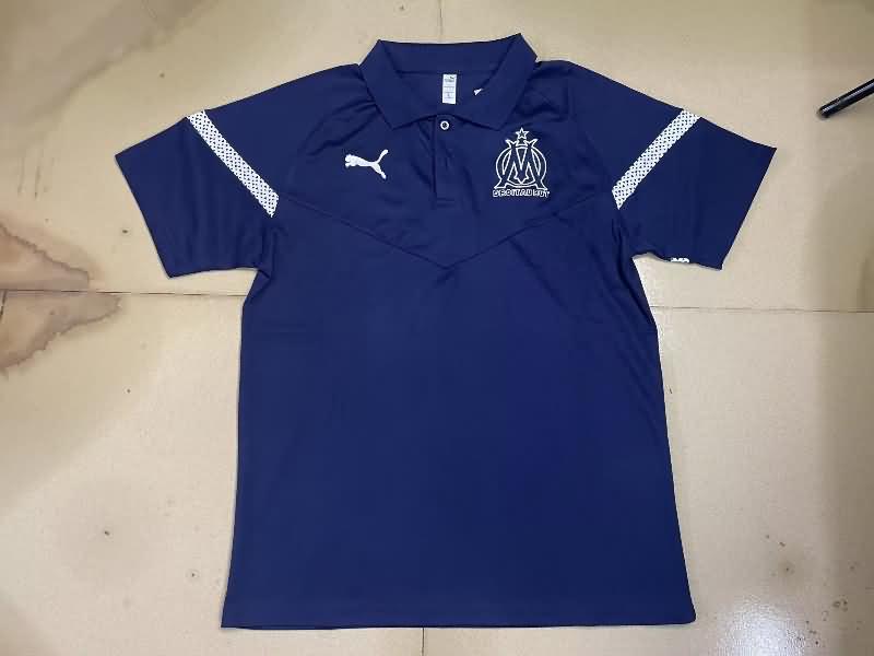 Thailand Quality(AAA) 22/23 Marseilles Dark Blue Polo Soccer T-Shirt 02
